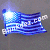 USA American Flag Flashing LED Blinky Pin