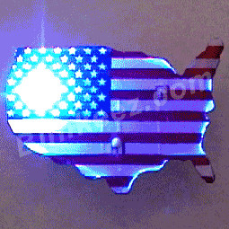 USA Country Shaped Flashing LED Blinky Pin