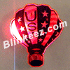 USA Hot Air Balloon Flashing LED Blinky Pin