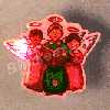 Christmas Carolers Flashing LED Christmas Blinky Pin