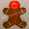 Gingerbread Man Flashing LED Christmas Blinky Pin