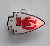 Kansas City Chiefs NFL Flashing Pin/Pendant Necklace