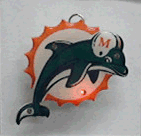 Miami Dolphins NFL Flashing Pin/Pendant Necklace