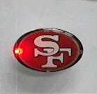 San Francisco 49ERS NFL Flashing Pin/Pendant Necklace