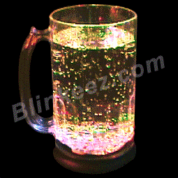 Blinking LED Flashing Light-Up Tall Beer Mug (28 oz)