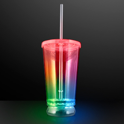 MULTICOLOR LED Light Up To-Go Cup Tumblers (Single Wall)