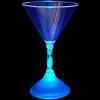 Blue LED Flashing Light-Up Martini Glass