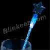 "Flashing LED Star Shaped Light Up Drink Stirrers 9"""