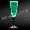 NEW! Frosted LED Light Up Flashing Champagne Glass with Classy Black Base