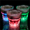 Multicolor LED Flashing Light-Up Light Up Whiskey Rocks Glass