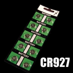 CR927 Lithium Cell Button Battery (10-PC Carded) {AKA: AG7 395A SR927SW}
