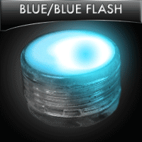 Blue-Blue Round Flashing Body Lights with Magnet