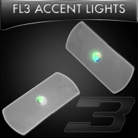 Flat Accent 3-Color Button Strobe Body Lights