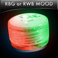 Red-Green-Blue Round Mood Flashing Body Lights with Magnet