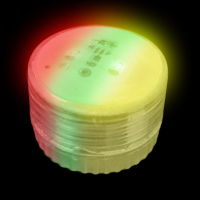 Red-Jade-Yellow Round Flashing Body Lights with Magnet