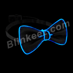 BLUE EL Bowtie Lighted Bow Tie