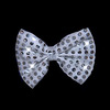 Silver Sequin Flashing BowTie w/White LEDs