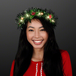 Christmas LED Crown Light Up Hair Wreath