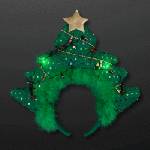 Christmas Light Up LED Sparkling Christmas Tree Headband