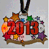 2013 Flashing LED Body Light on Black Lanyard Necklace