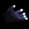 Flashing LED Gloves (aka Magic Mitts) - Multicolor White Glove (One Pair) <font color="#FFFF00">