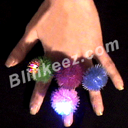 Soft Flashing LED Pom Pom Rings