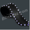 Long Black Flashing Light Up Necktie with Bright White LEDs - OUT OF STOCK