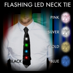 LED Light Up Necktie with MULTICOLOR Flashing LEDs <img src=graphics/00000001/new-image2.gif>