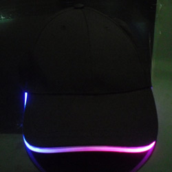 Light Up Black Baseball Cap with MULTICOLOR LEDS
