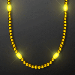 Groovy Golden Yellow Glow LED Light Up Beaded Necklace