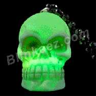 Flashing LED Soft Skeleton Skull Bead Necklace