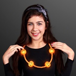 HALLOWEEN LED Pumpkin Light Beads Necklace