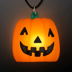 Pumpkin LED Necklace (w/Breakaway Clasp)