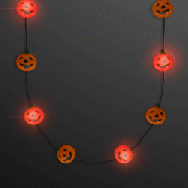 Little Light Up Charms Pumpkin Halloween Necklace