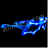 NEW! Blue LED Cool Bat Shape Flashing Sunglasses