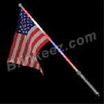 Light Up Flashing LED 4th of July American Flags