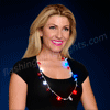 Light Up Patriotic Star Flashing Necklace