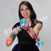 LED Dual Crystal Ball Light Up Flashing Toy