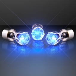 BLUE Faux Sapphire Pierced LED Earrings