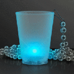 Light Up Multicolor Flashing LED Shot Glass on Party Bead Necklace