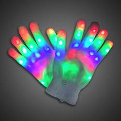 LED Rainbow Sparkling Light Up LED Gloves