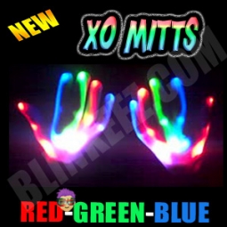 Flashing LED Gloves - RED-GREEN-BLUE LEDs
