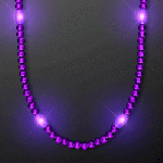 MARDI GRAS Purple LED Party Light Up Beaded Necklace