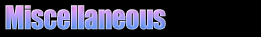 Miscellaneous Accessories