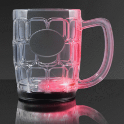 Multicolor LED Flashing Light-Up Beer Mug (16 oz)