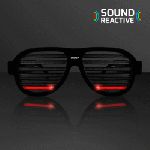 RAVE LED Sound Reactive Equalizer Lights SunGlasses