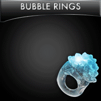 Clear Flashing LED Light Up Blinking Bubble Rings (each)