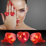 Red Huge Gem LightUp Flashing LED Rings