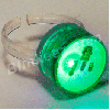 Jade / Purple / Gold (MardiGras) LightUp Flashing LED Blinking Rings (each)