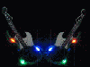 Rock Guitar Flashing LightUp MultiColor LED Sunglasses